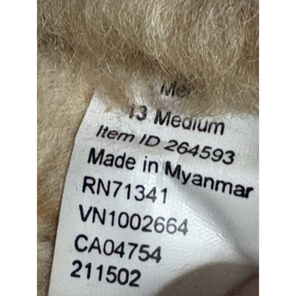 LL Bean Wicked Good Moccasins Men's 13 Suede Brown Leather Slippers Slip On - Picture 9 of 16